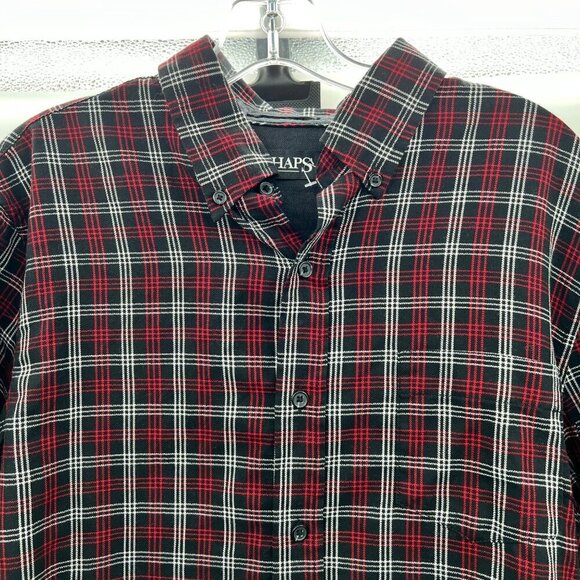 Chaps Men's Plaid Button Up Shirt Long Sleeve Multicolor Size Large - Picture 2 of 9